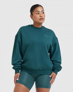 Oner Active All Day Est 2020 Oversized Tröjor Blå Turkos | ASIJ-07329