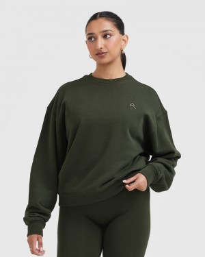 Oner Active All Day Lätta Oversized Tröjor Khaki | NXUR-72845