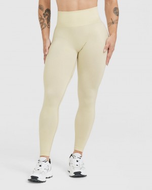 Oner Active Effortless Seamless Leggings Ljusgula | FEDH-58029