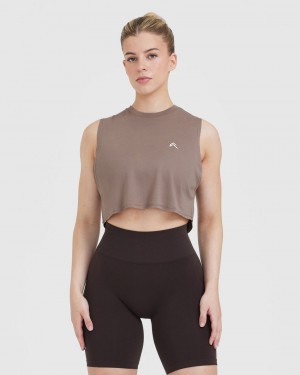 Oner Active Go To Muscle Crop T-shirt Bruna | HQOA-75018