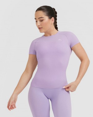 Oner Active Go To Seamless Fitted T-shirt Lila | FNGI-41795