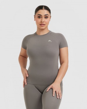 Oner Active Go To Seamless Fitted T-shirt Grå | CYKT-23419