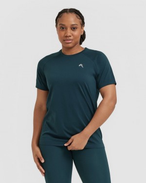 Oner Active Go To Seamless Loose T-shirt Blå | RJSD-67305