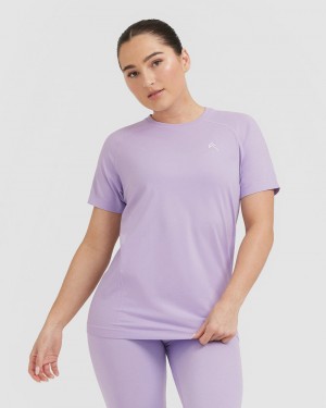 Oner Active Go To Seamless Loose T-shirt Lila | GLOU-75206