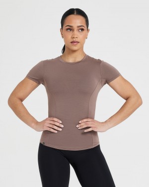 Oner Active Mellow Soft Korta Sleeve T-shirt Bruna | EOKT-65719