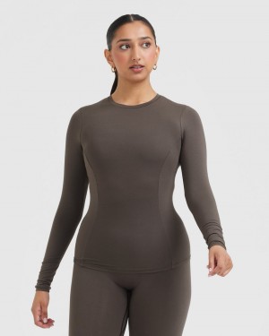 Oner Active Mellow Soft Long Sleeve T-shirt Mörkgrå Bruna | ISUZ-04952