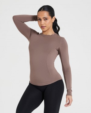 Oner Active Mellow Soft Long Sleeve T-shirt Bruna | DJSO-31497