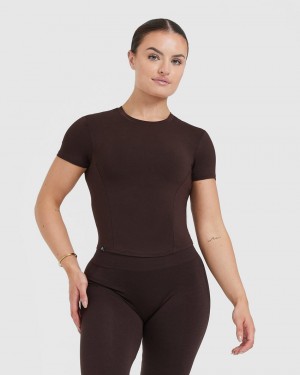 Oner Active Mellow Soft Mid Korta Sleeve T-shirt Mörkgrå | AZWC-92853