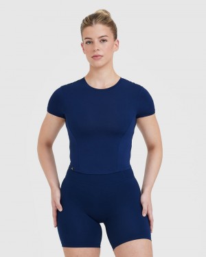 Oner Active Mellow Soft Mid Korta Sleeve T-shirt Blå | ZOUQ-89326