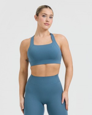 Oner Active Timeless Breda Rem Sports Bras Blå | XREB-82351