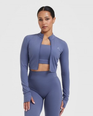 Oner Active Timeless Crop Jackor Blå | XCFI-79458