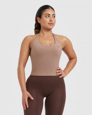 Oner Active Timeless Halter Neck Mid T-shirt Grå | ZCNO-29708