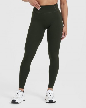 Oner Active Timeless High Waisted Leggings Khaki | PEHW-21097