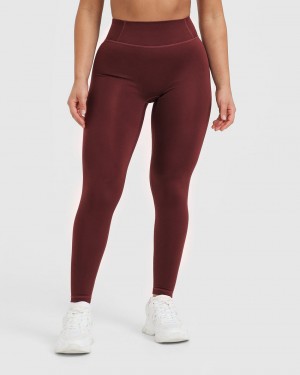 Oner Active Timeless High Waisted Leggings Vinröda | OMGI-05694