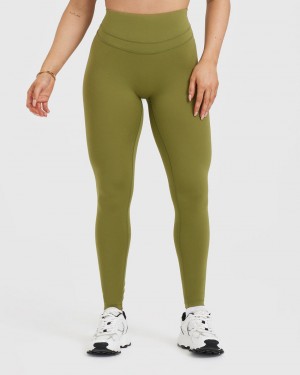 Oner Active Unified High Waisted Leggings Olivgröna Gröna | MCUG-89542