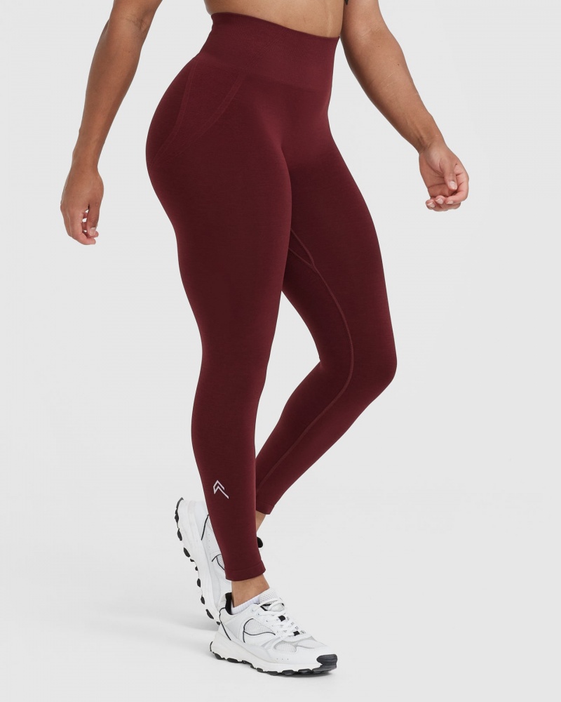 Oner Active Effortless Seamless Leggings Vinröda | WUTI-16830