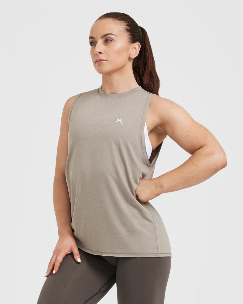 Oner Active Go To Muscle T-shirt Grå | SEML-69431