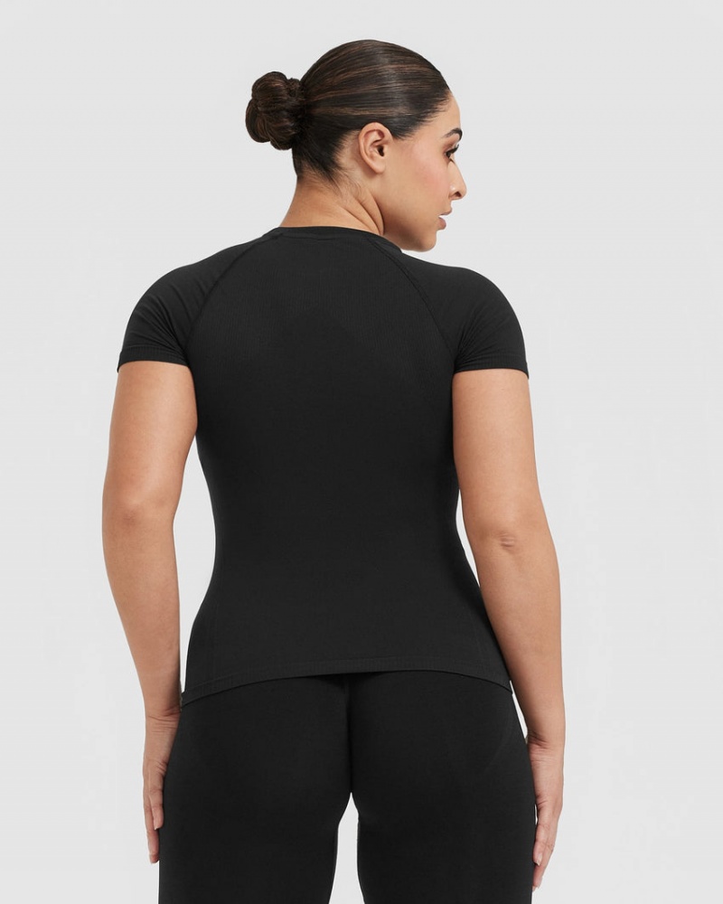 Oner Active Go To Seamless Fitted T-shirt Svarta | VOFP-63725