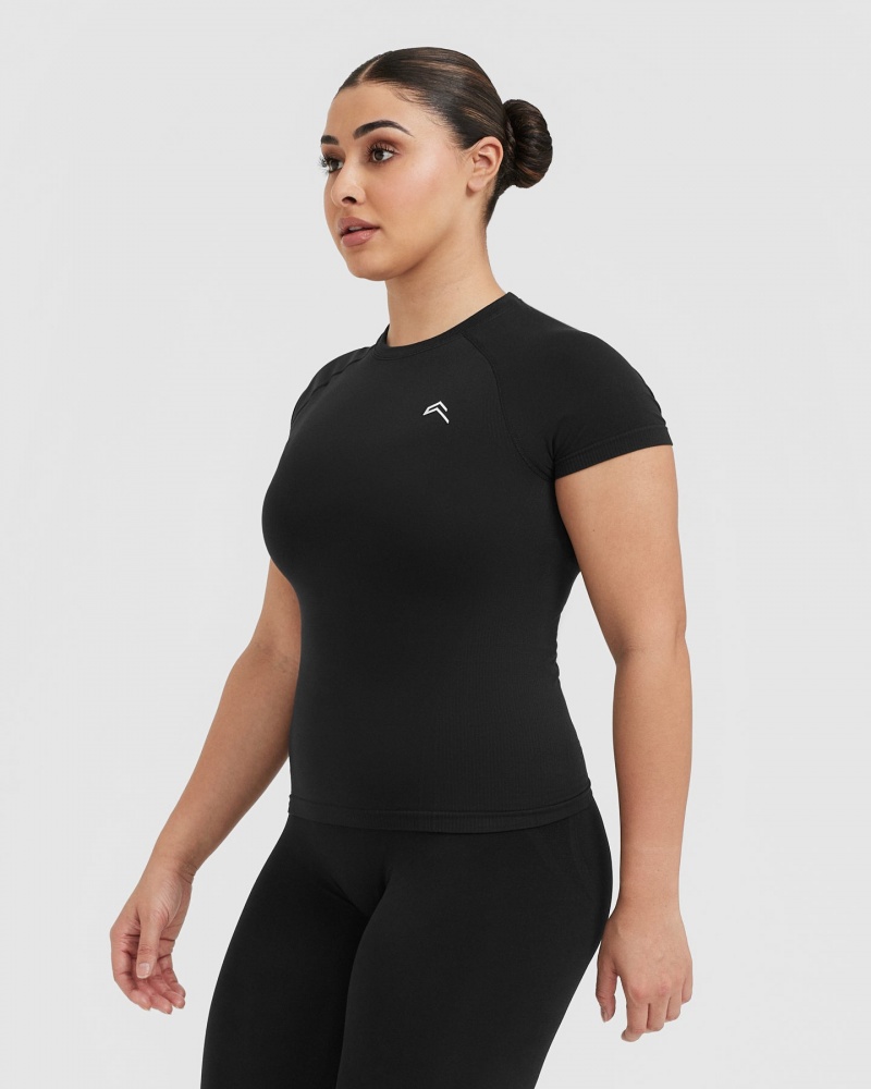 Oner Active Go To Seamless Fitted T-shirt Svarta | VOFP-63725