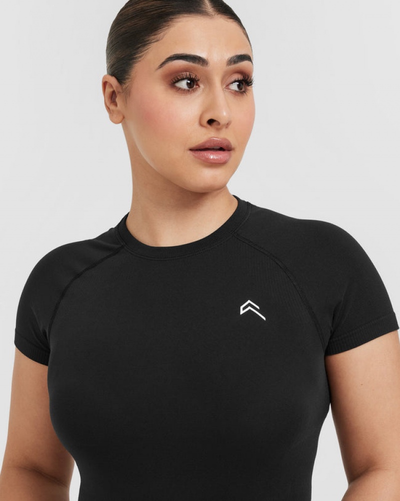 Oner Active Go To Seamless Fitted T-shirt Svarta | VOFP-63725