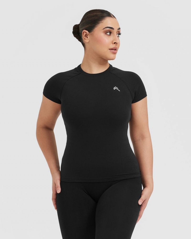 Oner Active Go To Seamless Fitted T-shirt Svarta | VOFP-63725