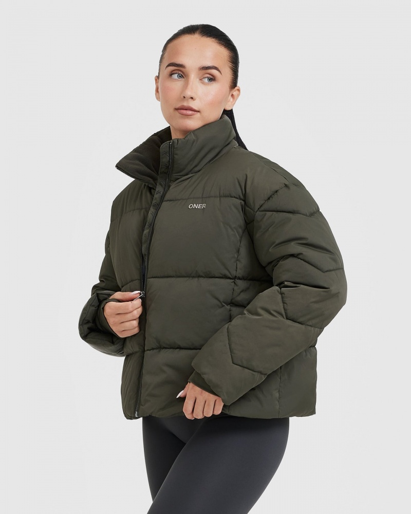 Oner Active Puffer Jackor Khaki | YOLQ-63124