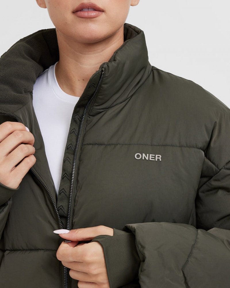 Oner Active Puffer Jackor Khaki | YOLQ-63124