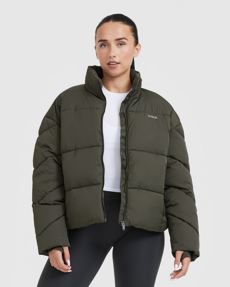 Oner Active Puffer Jackor Khaki | YOLQ-63124