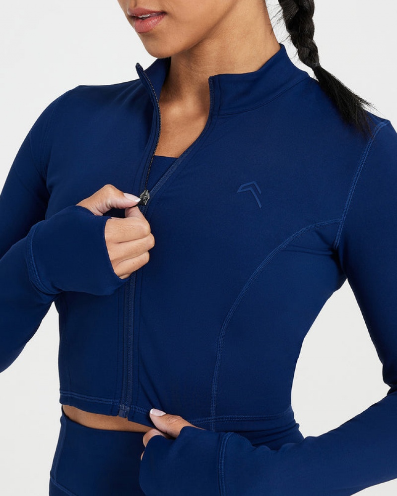 Oner Active Timeless Crop Jackor Blå | BATQ-14582