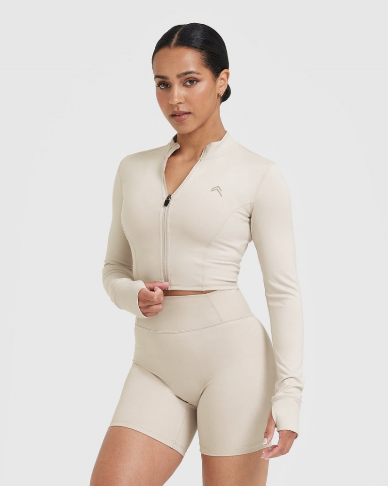 Oner Active Timeless Crop Jackor Bruna | ZMKX-64219