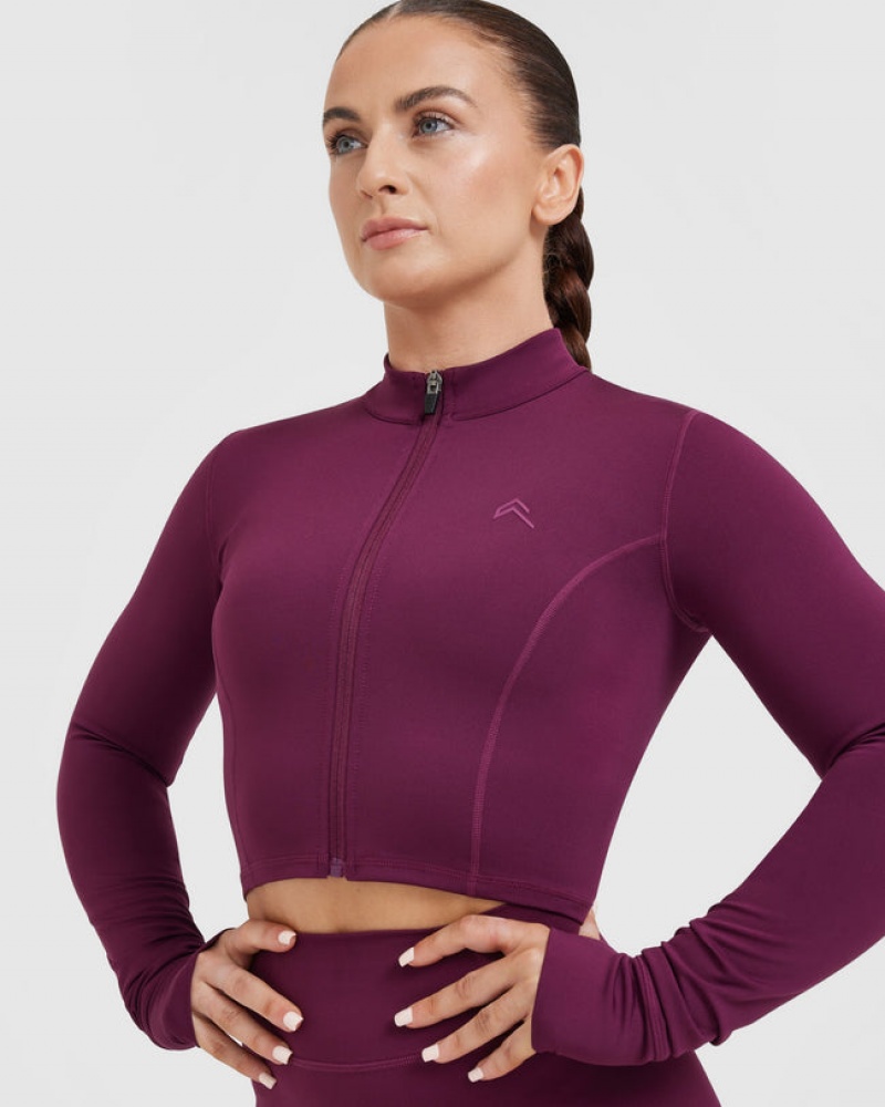 Oner Active Timeless Crop Jackor Lila | KQSM-45712