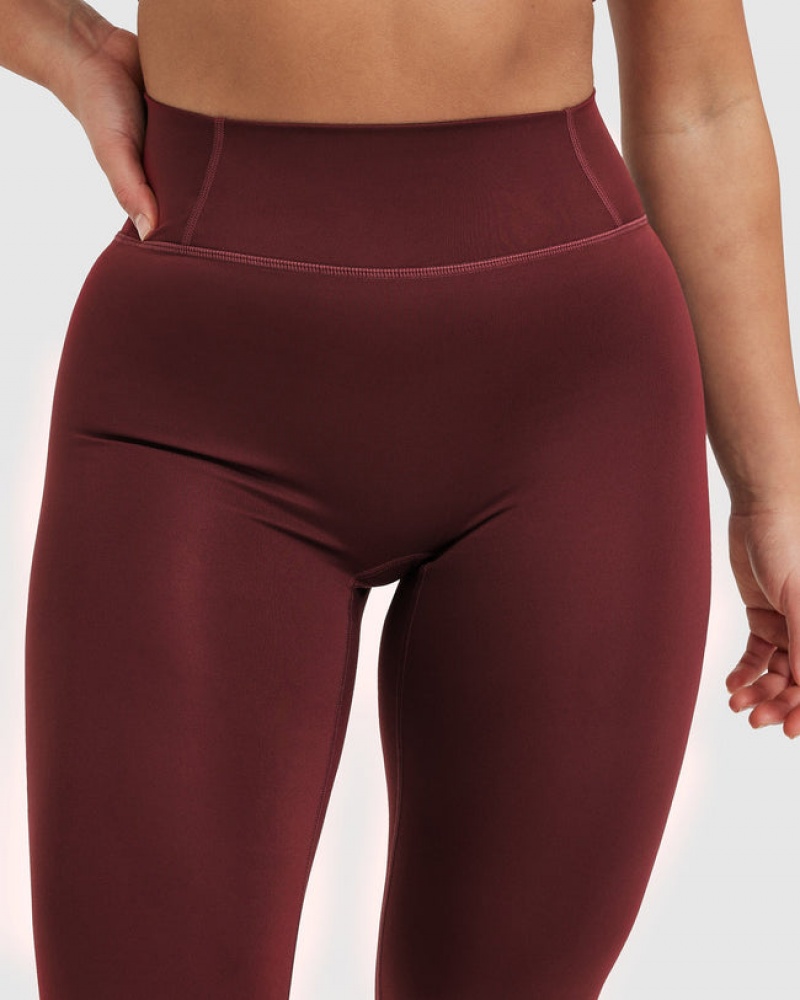 Oner Active Timeless High Waisted Leggings Vinröda | OMGI-05694