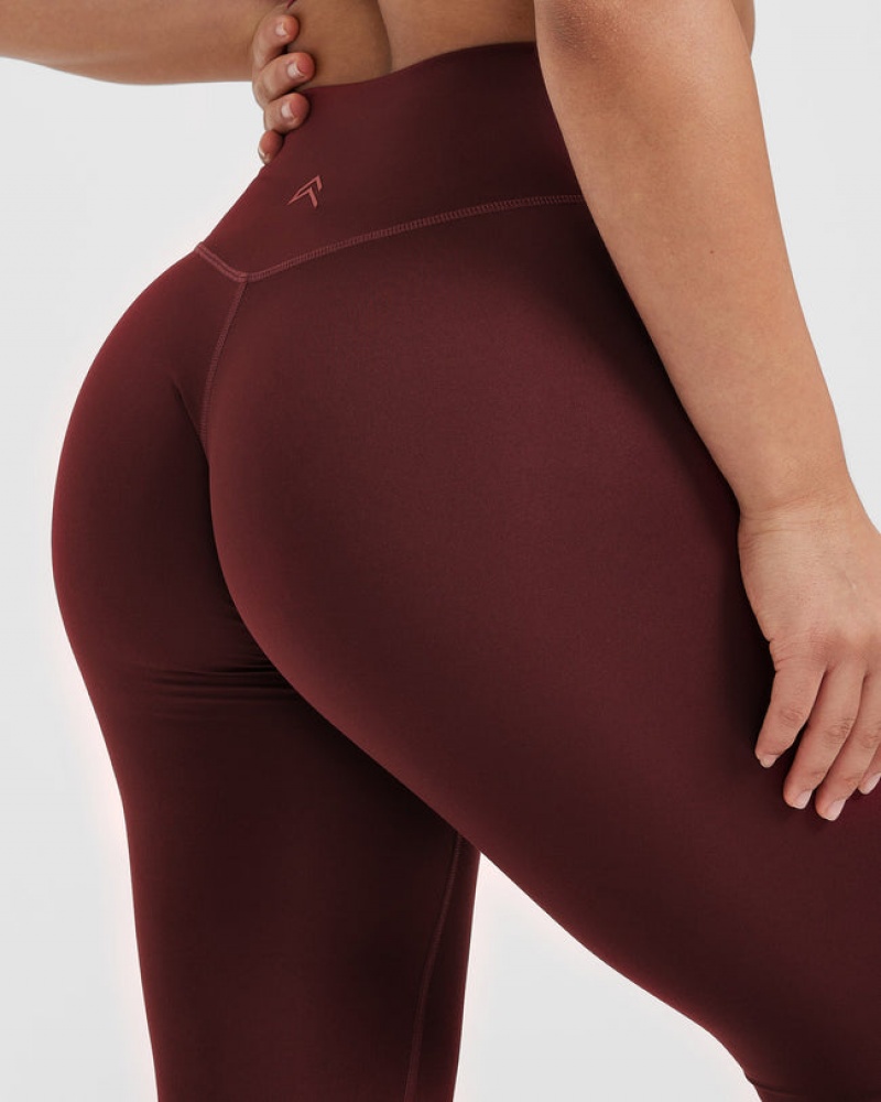 Oner Active Timeless High Waisted Leggings Vinröda | OMGI-05694